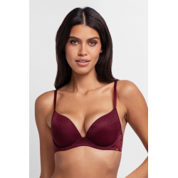 Dorina push-up podprsenka s kosticami vínová  - obrázek produktu 1
