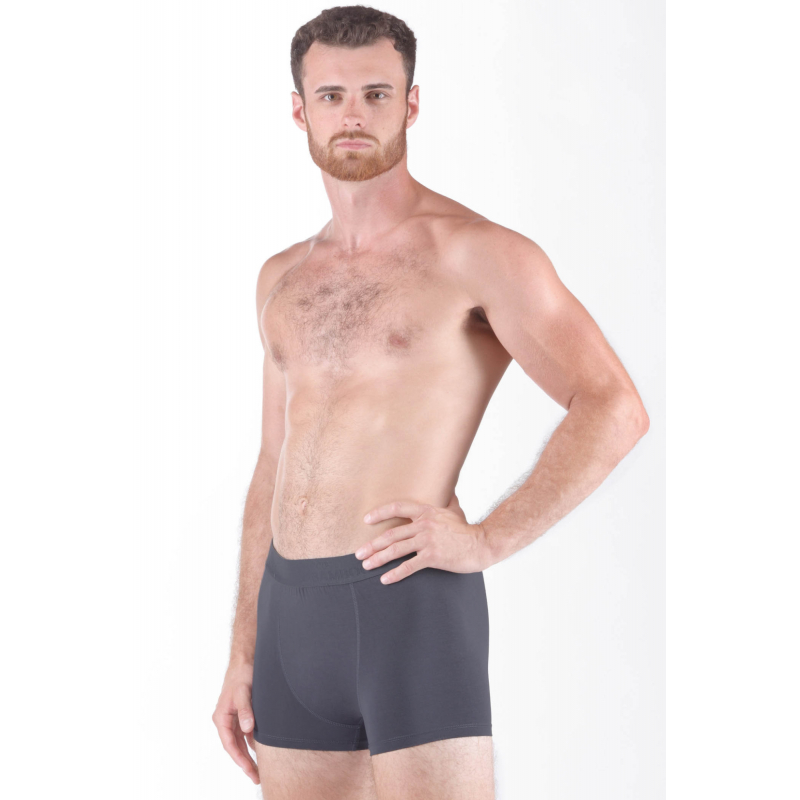 Pánske bambusové boxerky Gina sivé - barva:GINDxG/tmavosivá, velikost:L/XL