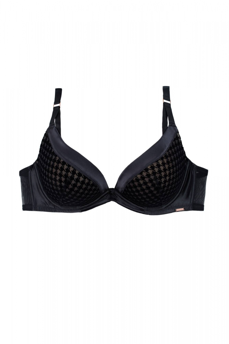 Dorina push-up podprsenka s kosticami čierna