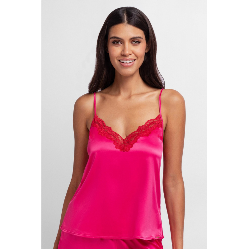 Dorina saténová košieľka ružová - barva:DOROPK0166/růžová, velikost:M