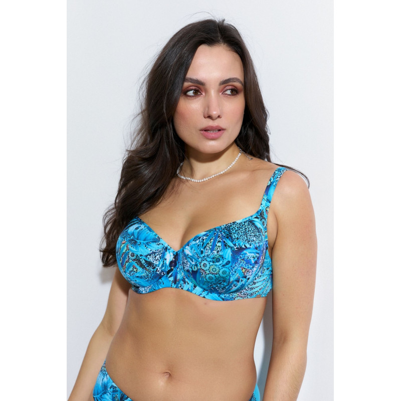 Plavková podprsenka Triola 82253 - barva:BLV27/tyrkysová, velikost:70F