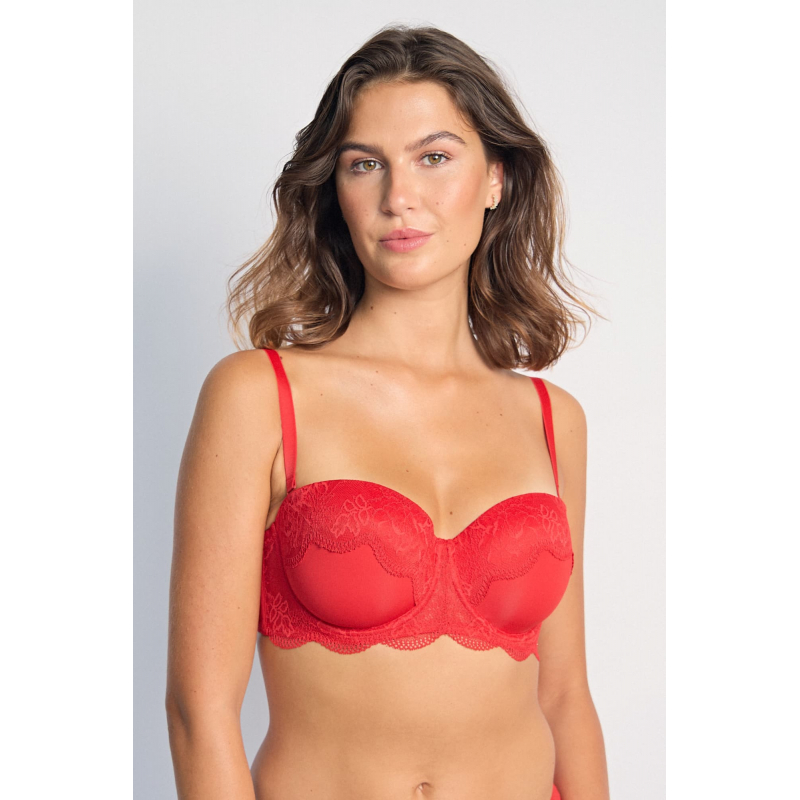 Dorina Zelina balkónová červená podprsenka - barva:DORRD0035/červený, velikost:70B