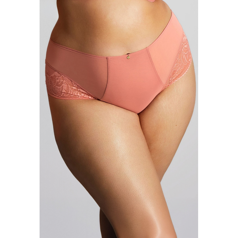 Nohavičky Panache s ružovou čipkou - barva:PANKROPI/stará růžová, velikost:3XL