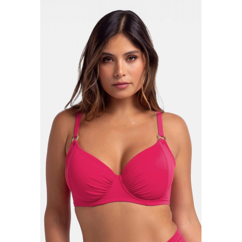 Dorina Mali plavková vystužená podprsenka s kosticou ružová - barva:DORPK0144/Fuchsia, velikost:95D