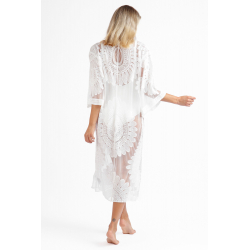 ADMAS bavlnený kaftan biely  - obrázek produktu 2