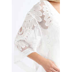 ADMAS bavlnený kaftan biely  - obrázek produktu 5
