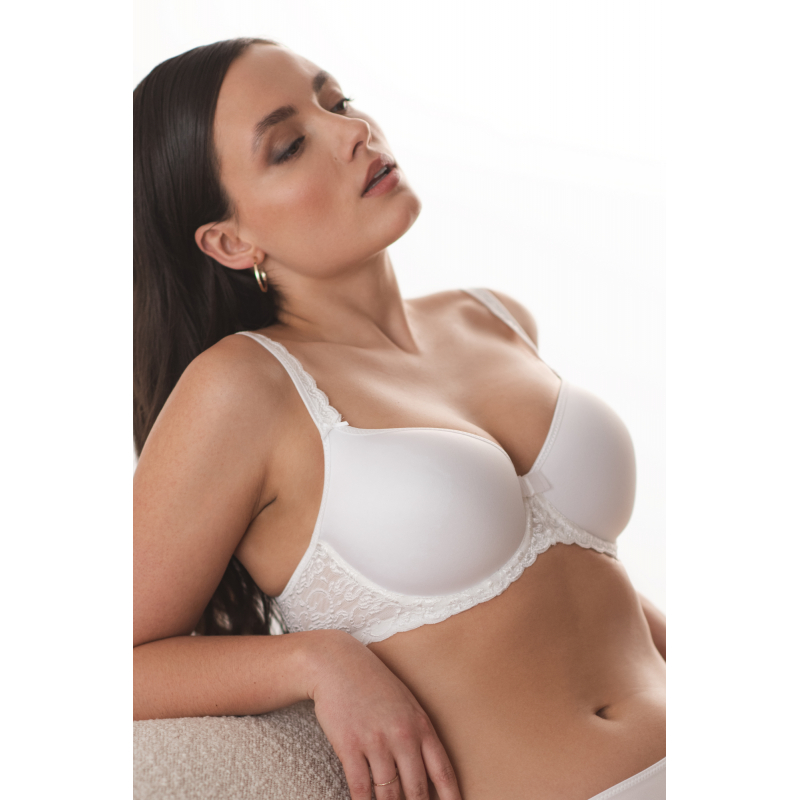 Triola Sensual-Fit bezšvová podprsenka s hladkými košmi biela 29665 - barva:BLV03/biela, velikost:85B